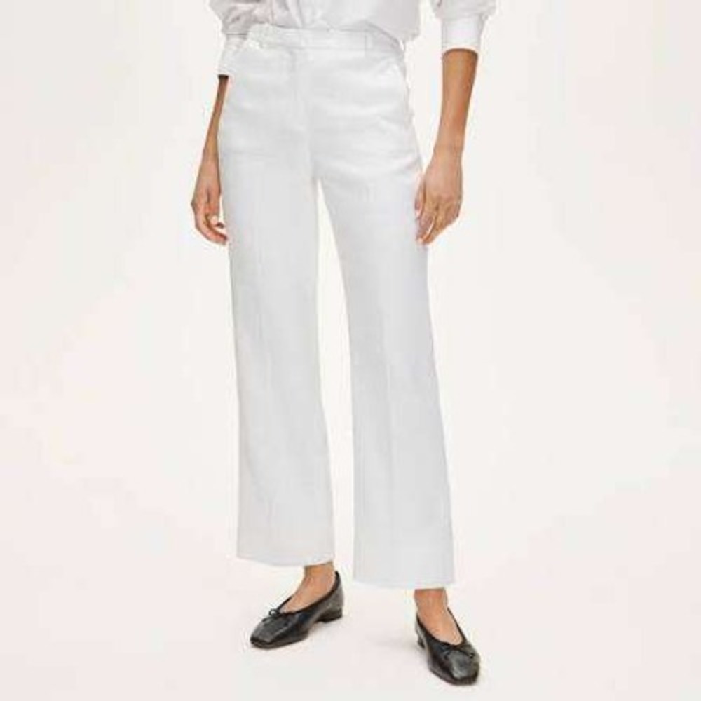 J. Crew Kaya pant in stretch linen blend White size 6 NWT